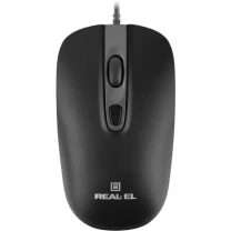 Мишка REAL-EL RM-222 USB Black (EL123200040)