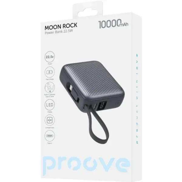 Power Bank Proove Moon Rock 22.5W 10000mAh Gray (PBM122012105) 3
