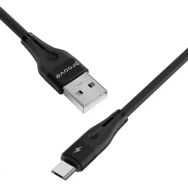 Кабель Proove Soft Silicone USB to Micro 2.4A 1m Black (CCSO20001301) 3