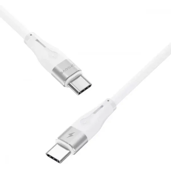Кабель Proove Soft Silicone Type-C to Type-C 60W 1m White (CCSO60002202) 3