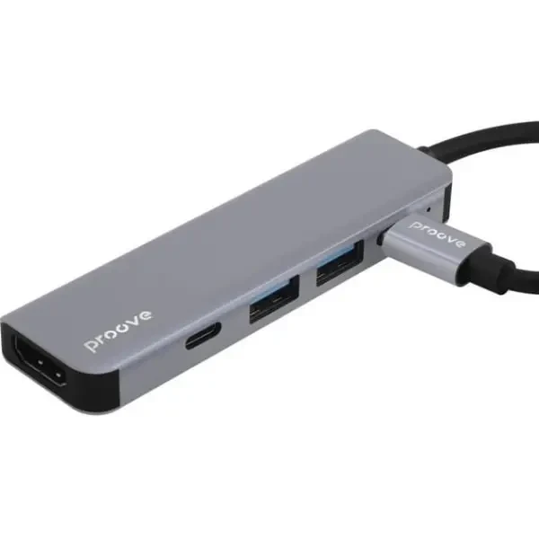 USB HUB Proove Arc Link 5 in 1 (2*Type-C3.0 + 2*USB3.0 + HDMI) Silver (HBAL00010604) 3