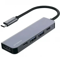 USB HUB Proove Arc Link 5 in 1 (2*Type-C3.0 + 2*USB3.0 + HDMI) Silver (HBAL00010604)