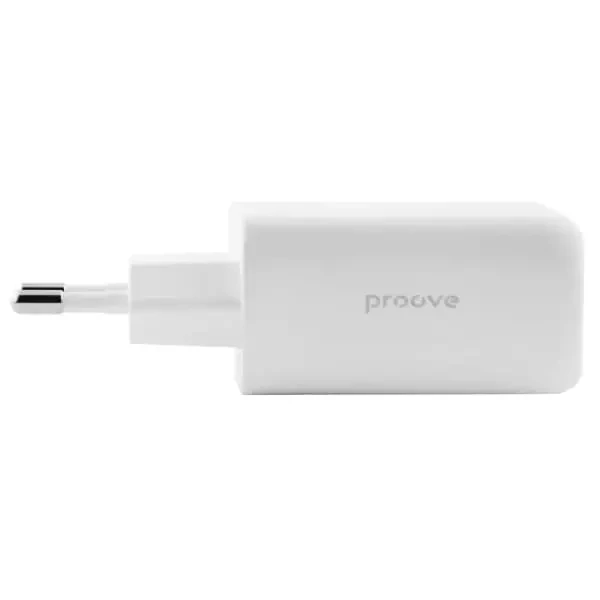 Мережевий зарядний пристрій Proove Silicone Power 2 45W (Type-C + USB) White (WCSP24110002) 3