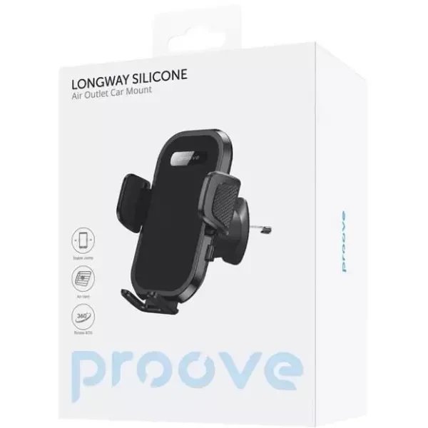 Автомобільний тримач Proove Longway Silicone Air Outlet Car Mount Black (CHLW00000001) 4