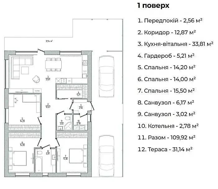 3-к котедж Броварський, Рожни, Сонячна 18