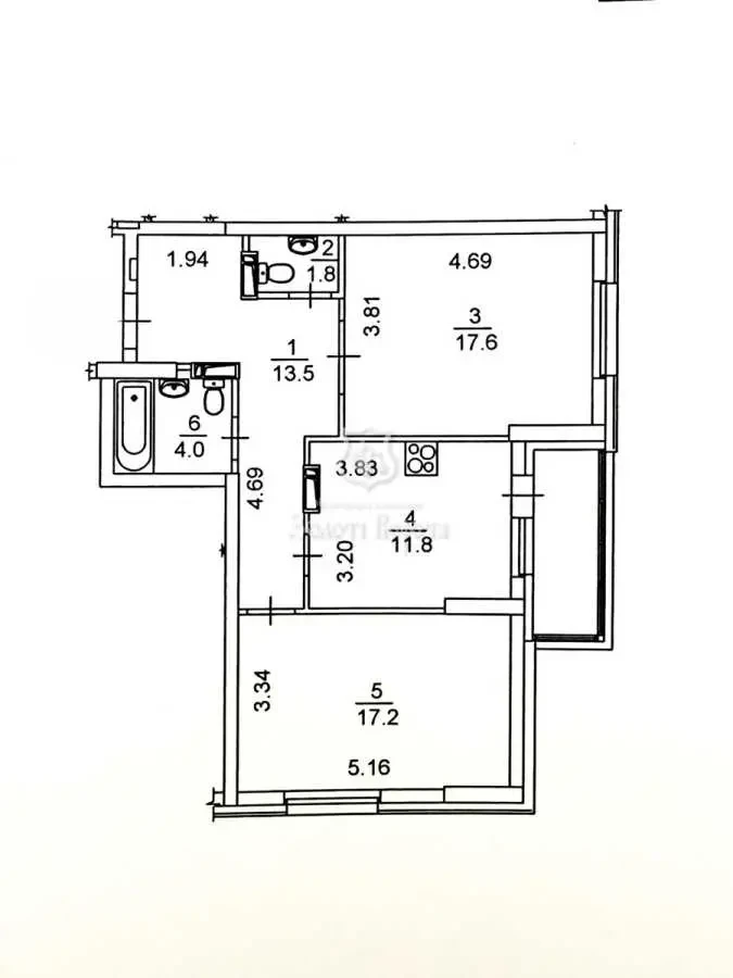 2-к квартира Київ, Дарницький, Бориса Гмирі 14а 24