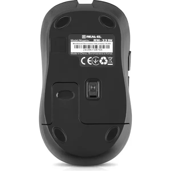Мишка REAL-EL RM-331 Wireless Black (EL123200044) 4
