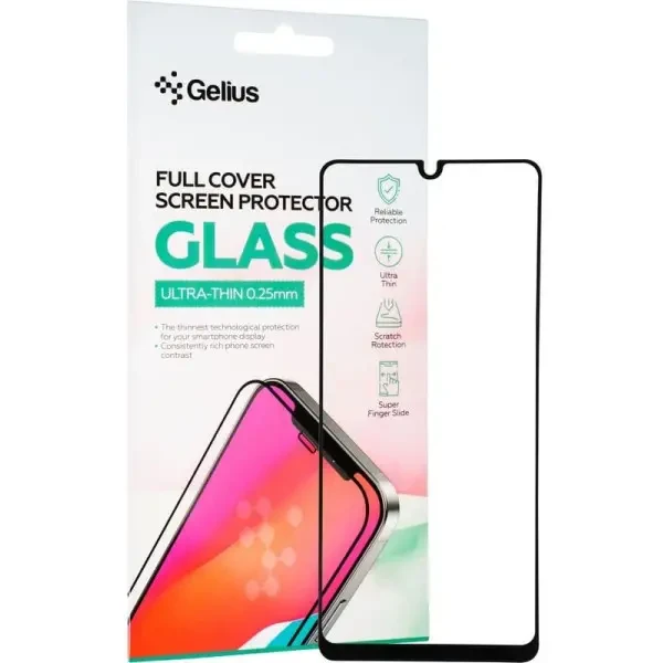 Захисне скло Gelius Full Cover Ultra-Thin 0.25mm для Samsung A31 A315 Black
