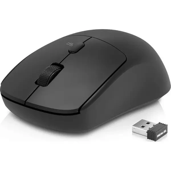 Мишка REAL-EL RM-317 Wireless Black (EL123200052) 2