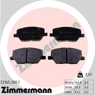 Колодки гальмівні передні 221652001 FIAT 500X  JEEP RENEGADE  77367936, 77367214, 68346917AA