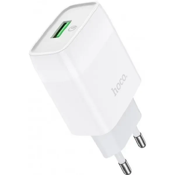 Мережевий зарядний пристрій Hoco C72Q Glorious QC3.0 White