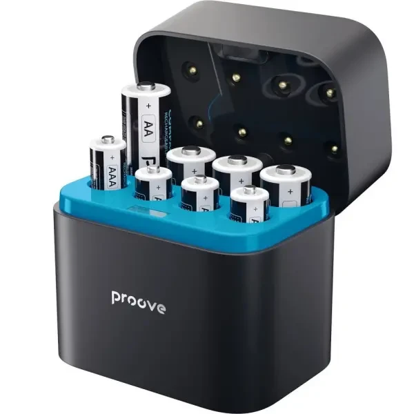 Зарядний Пристрій з АКБ Proove Compact Station 8pcs (4xAAA + 4xAA) Black (RBCS00000001)