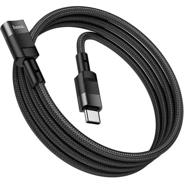 Кабель Hoco U107 Type-C Male to Type-C Female 1.2m Black 3