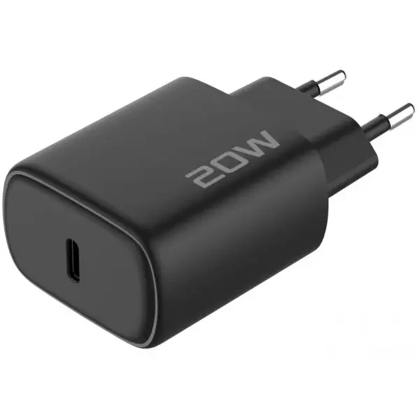 Мережевий зарядний пристрій Proove Silicone Power 2 20W (Type-C) + cable Type-C to Lightning 1m Black (WCSP22010001) 3