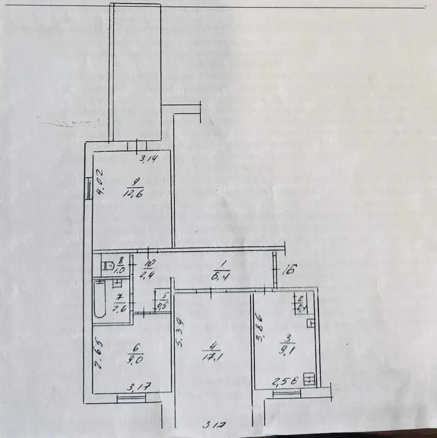 3-к квартира Полтава, Київський, Курчатова 13 15
