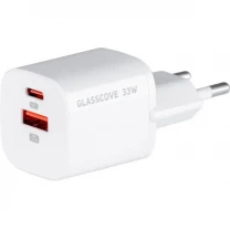 Мережевий зарядний пристрій Glasscove Wall Charger 33W USB+Type-C White