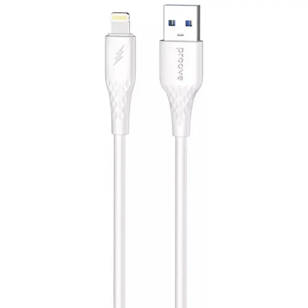Кабель Proove GridLine USB to Lightning 2.4A 1m White (CCGL12001102)