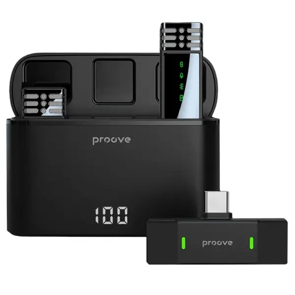 Мікрофон петличний бездротовий Proove Proove Record Type-C Black (PMRC00010202)