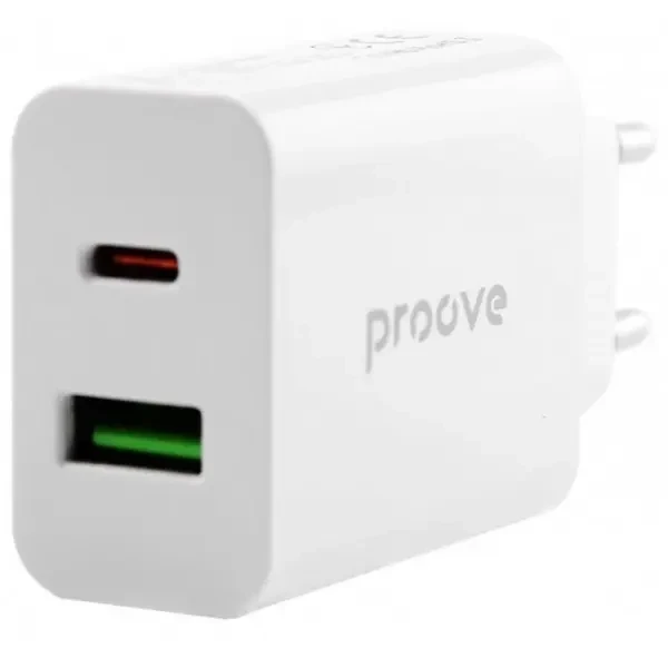 Мережевий зарядний пристрій Proove Rapid 20W Type-C + USB White (WCRP20110002) 3