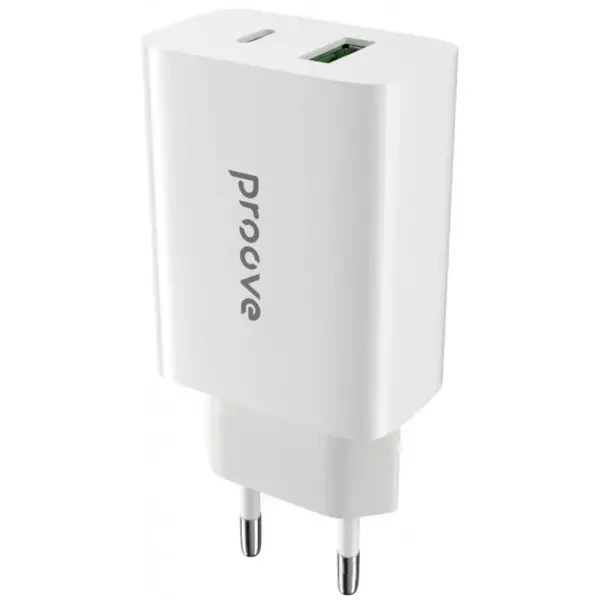 Мережевий зарядний пристрій Proove Rapid 20W Type-C + USB White (WCRP20110002)