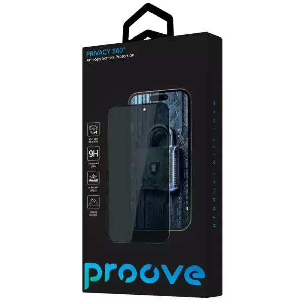 Захисне скло Proove Privacy 360 для iPhone 17 Pro Max Black (PGP360I17PM1) 2