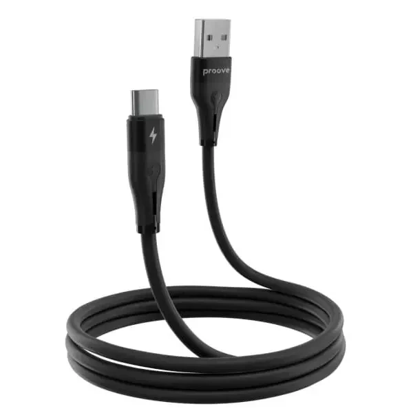 Кабель Proove Soft Silicone USB to Type-C 3A 2m Black (CCSO20001221) 2