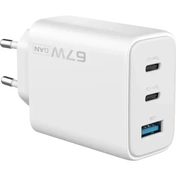 МЗП Proove Silicone Power 2 67W (2xType-C + USB) White (WCSP26120002) 2