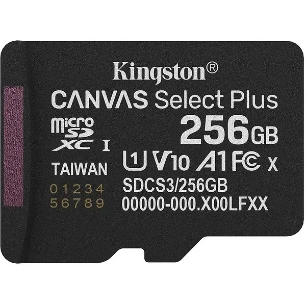 Карта пам'яті Kingston microSDXC 256GB Canvas Select Plus UHS-I R150MBs (SDCS3/256GBSP)