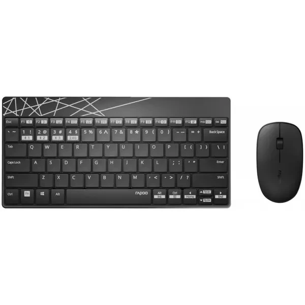 Комплект (клавіатура, мишка) Rapoo 8000M Wireless Black