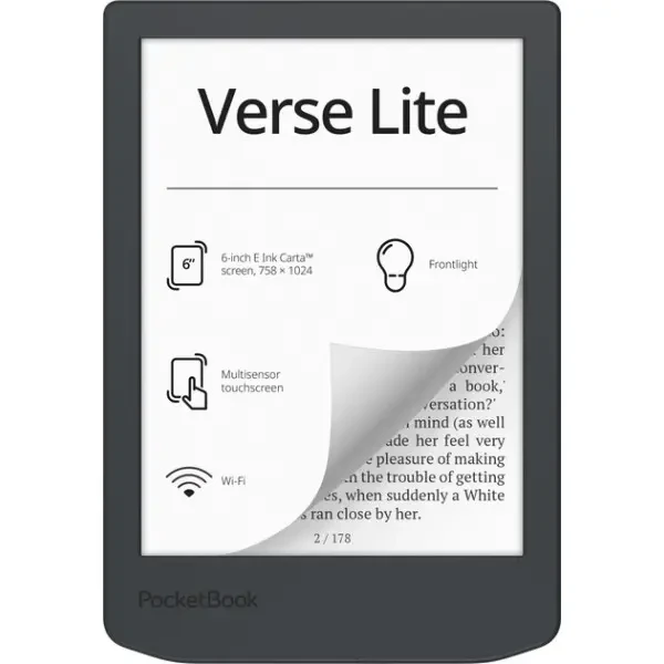 Електронна книга Pocketbook 619 Verse Lite Midnight Grey (PB619-T)