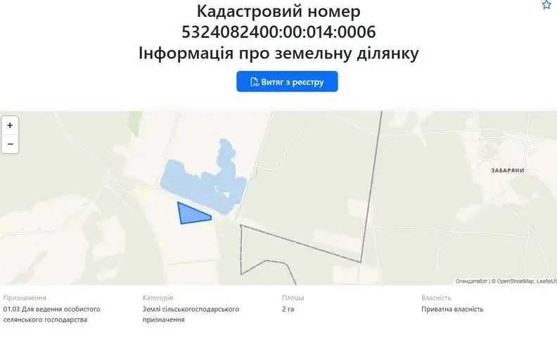 ділянка сільськогосподарського призначення Полтава, Сем’янівка, Нова 2