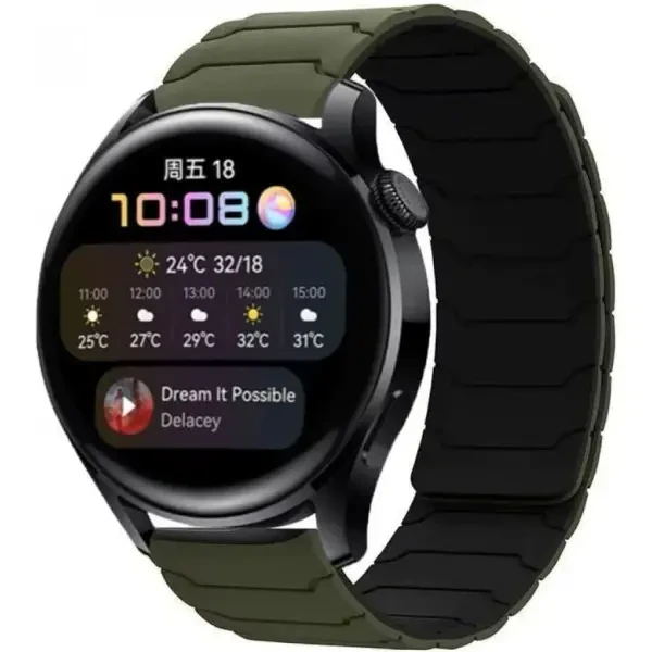 DM Ремінець Armor Magnetic Band 20 mm Універсальний Army Green/Black