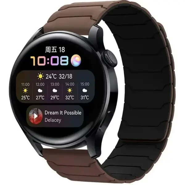 DM Ремінець Armor Magnetic Band 20 mm Універсальний Chocolate/Black