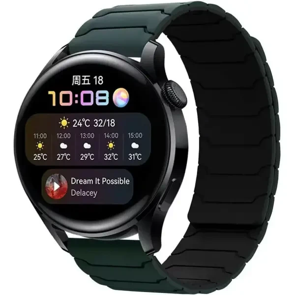 DM Ремінець Armor Magnetic Band 20 mm Універсальний Dark Green/Black