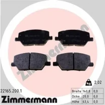 Колодки гальмівні передні 221652001 FIAT 500X  JEEP RENEGADE  77367936, 77367214, 68346917AA