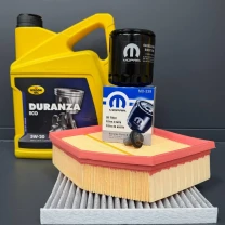 Комплект для ТО  KROON OIL 5w20 DODGE DART 2.0/2.4 (Масло, фільтр масляний, фільтр повітряний, фільтр салону вугільний, зливна