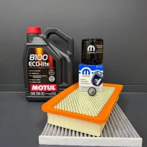 Комплект для ТО MOTUL Eco-Lite 5w30 CHRYSLER 200 2.4 (Масло, фільтр масляний, фільтр повітряний, фільтр салону вугільний, зливна