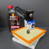 Комплект для ТО MOTUL Eco-Lite 5w30 Dodge Journey 2.4 (Масло, фільтр масляний, фільтр повітряний, фільтр салону вугільний, зливна