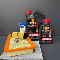 Комплект для ТО MOTUL Eco-Lite 0w20 CHRYSLER 200 3.6 (Масло, фільтр масляний, фільтр повітряний, фільтр салону вугільний, зливна