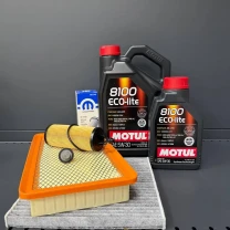 Комплект для ТО MOTUL Eco-Lite 5w30 CHRYSLER 200 3.6 (Масло, фільтр масляний, фільтр повітряний, фільтр салону вугільний, зливна