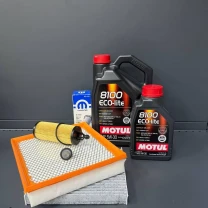 Комплект для ТО MOTUL Eco-Lite 5w30 Dodge Journey 3.6 (Масло, фільтр масляний, фільтр повітряний, фільтр салону вугільний, зливна