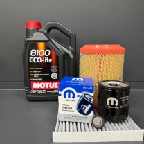 Комплект для ТО MOTUL Eco-Lite 0w20 Jeep Patriot Compass Dodge Caliber  (Масло, фільтр масляний, фільтр повітряний, фільтр салону