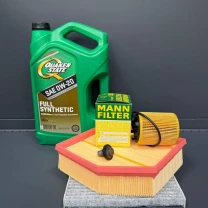 Комплект для ТО Quaker State 0w20 DODGE DART 1.4 (Масло, фильтр масляный, фильтр воздушный, фильтр салона угольный, сливная