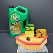Комплект для ТО Quaker State 5w30 DODGE DART 1.4 (Масло, фильтр масляный, фильтр воздушный, фильтр салона угольный, сливная