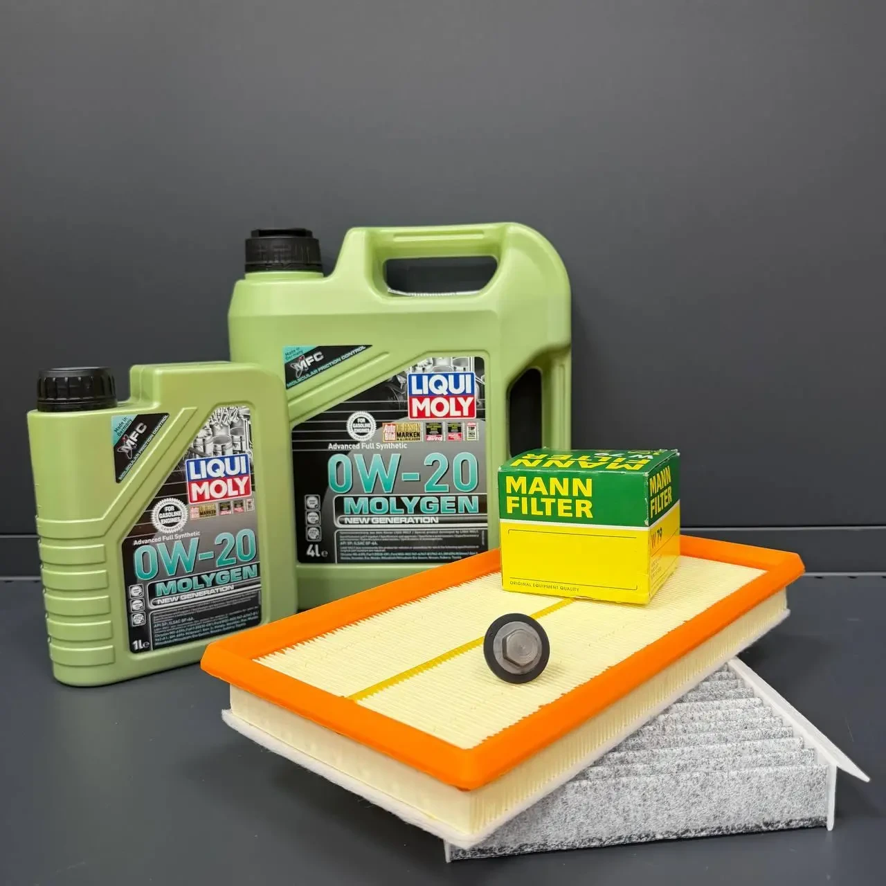 Комплект для ТО  Liqui Moly 0w20 Dodge Hornet 1.3 Jeep Compass 1.3 2023  (Масло 4л+1л, фільтр масляний, фільтр повітряний, фільтр