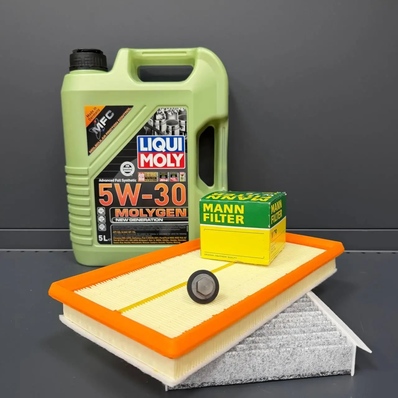 Комплект для ТО  Liqui Moly 5w30 Dodge Hornet 1.3 Jeep Compass 1.3 2023  (Масло, фільтр масляний, фільтр повітряний, фільтр салону