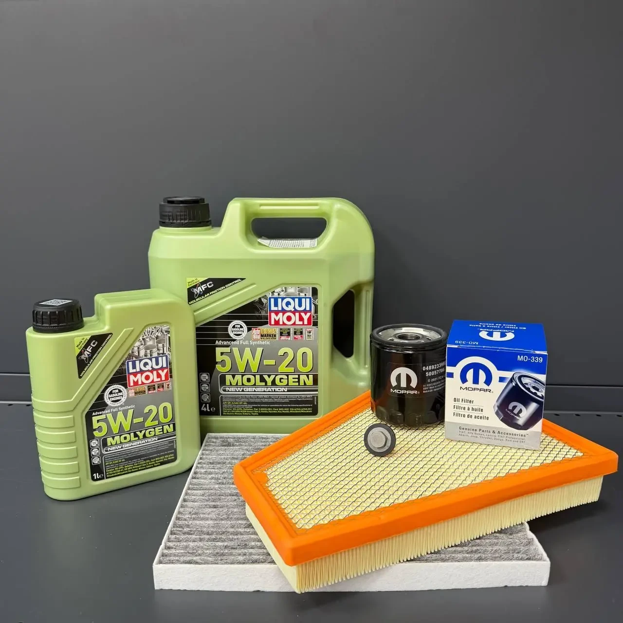 Комплект для ТО Jeep Grand Cherokee WL 2.0  Liqui Moly 5w20 (Масло 4л+1л, фільтр масляний, фільтр повітряний, фільтр салону