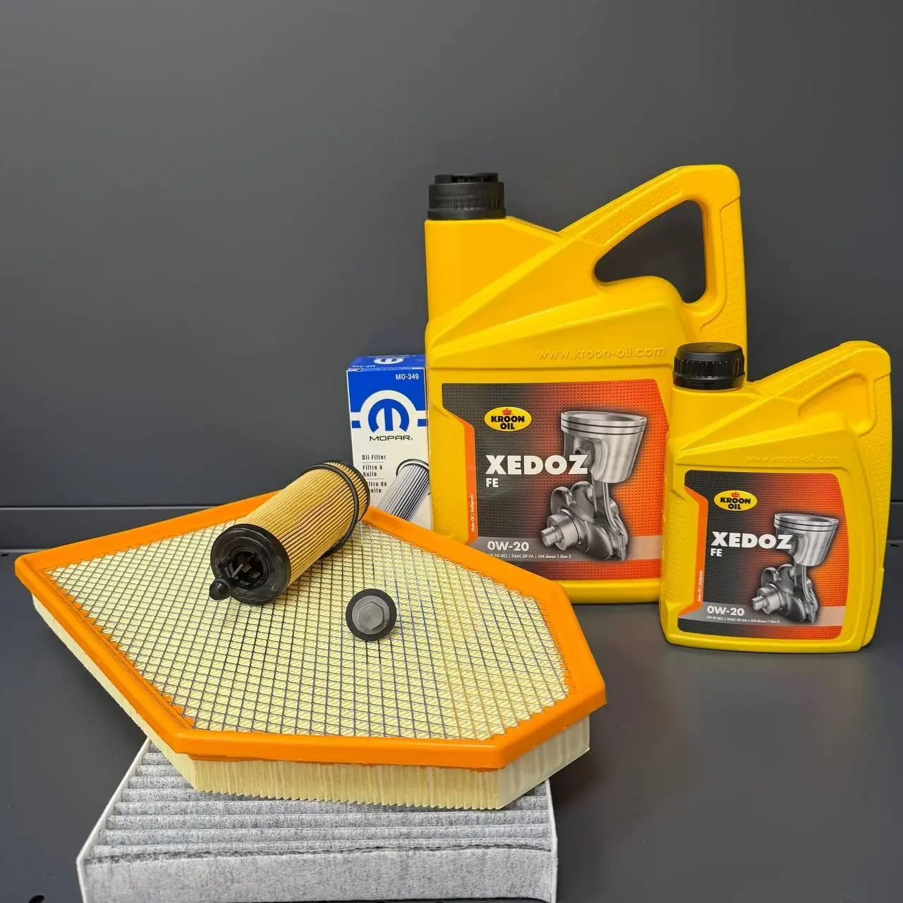 Комплект для ТО Dodge Charger Challenger 3,6  KROON OIL 0w20 (Масло 5л+1л, фільтр масляний, фільтр повітряний, фільтр салону