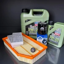 Комплект для ТО Liqui Moly 5w20 Jeep Wrangler 2.0 2018 (Масло 4+1, фільтр масляний, фільтр повітряний, фільтр салону вугільний,