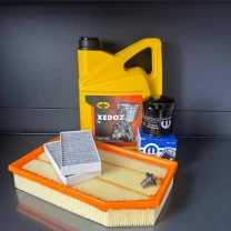 Комплект для ТО Kroon Oil 5w30 Jeep Wrangler 2.0 2018 (Масло, фільтр масляний, фільтр повітряний, фільтр салону вугільний, зливна